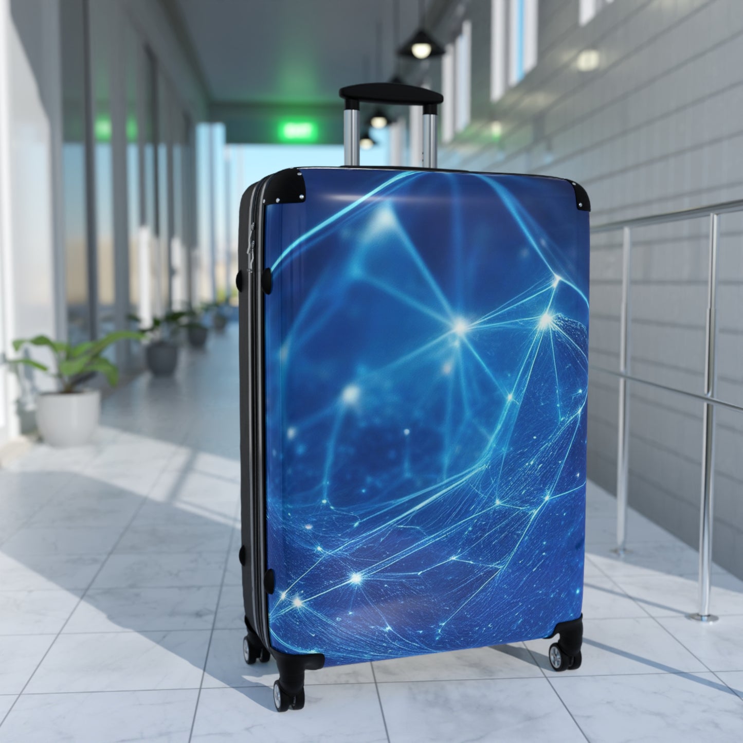 Abstract Connected Dots Art Carry-On Suitcase - Stylish Luggage for Travelers