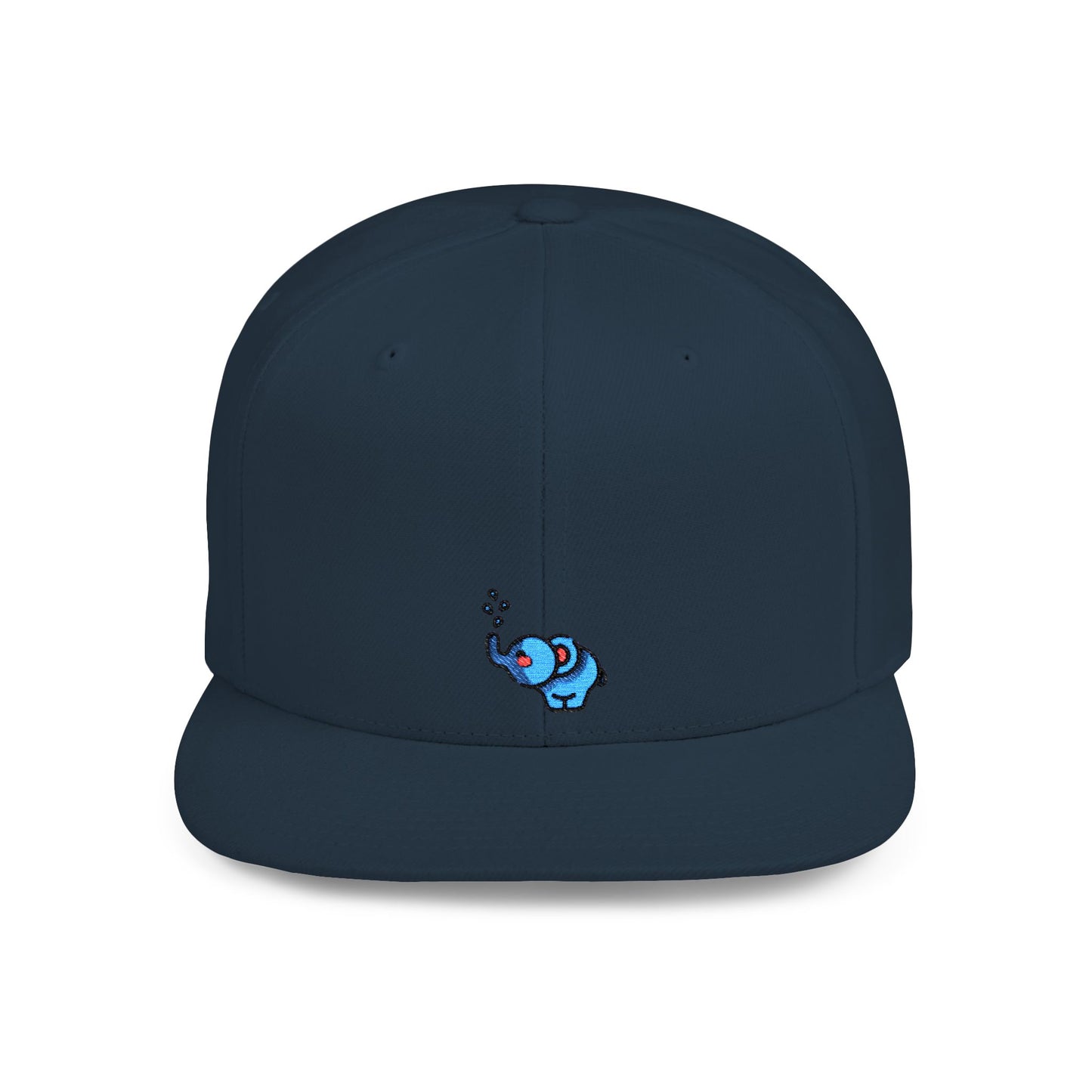 Icons Embroidered Elephant Water Splash Print Flat Bill Snapback – Lightweight, Custom Fit, Premium Quality