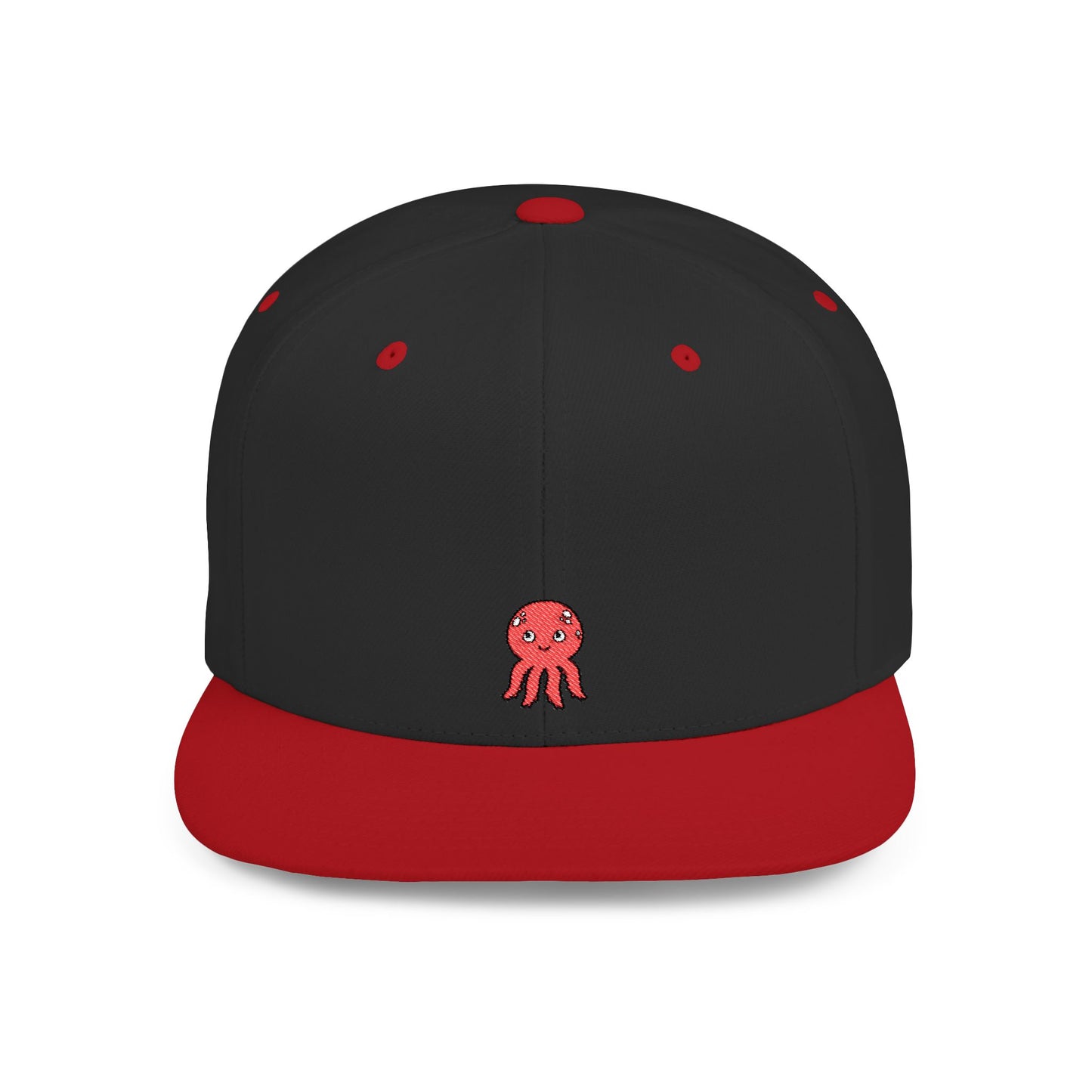 Icons Embroidered Octopus Flat Bill Snapback – Lightweight, Custom Fit, Premium Quality