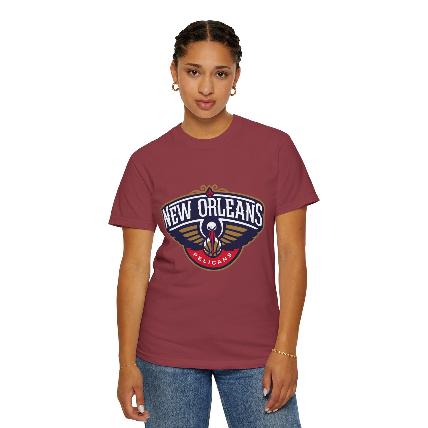 New Orleans Pelicans Garment-Dyed T-Shirt – Premium Cotton Tee for Customization