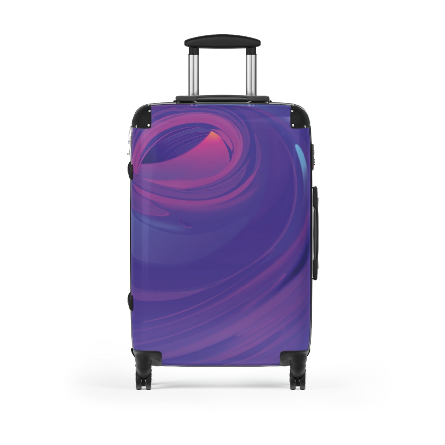 Abstract Purple Carry-On Suitcase - Stylish Luggage for Travelers