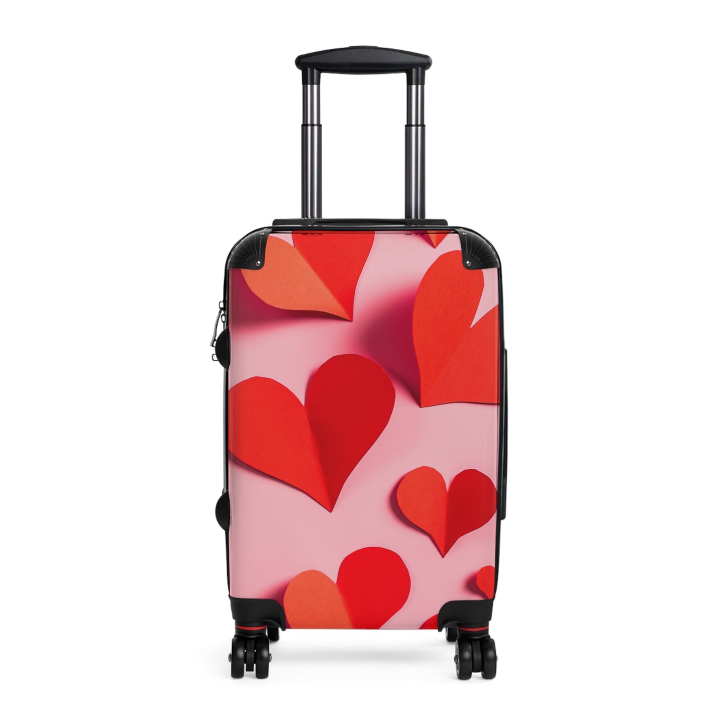 Love Red Hearts Pastel Art Carry-On Suitcase - Stylish Luggage for Travelers