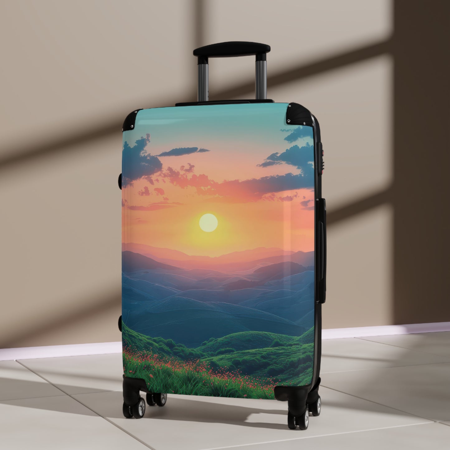 Nature Sunset Serene Art Carry-On Suitcase - Stylish Luggage for Travelers