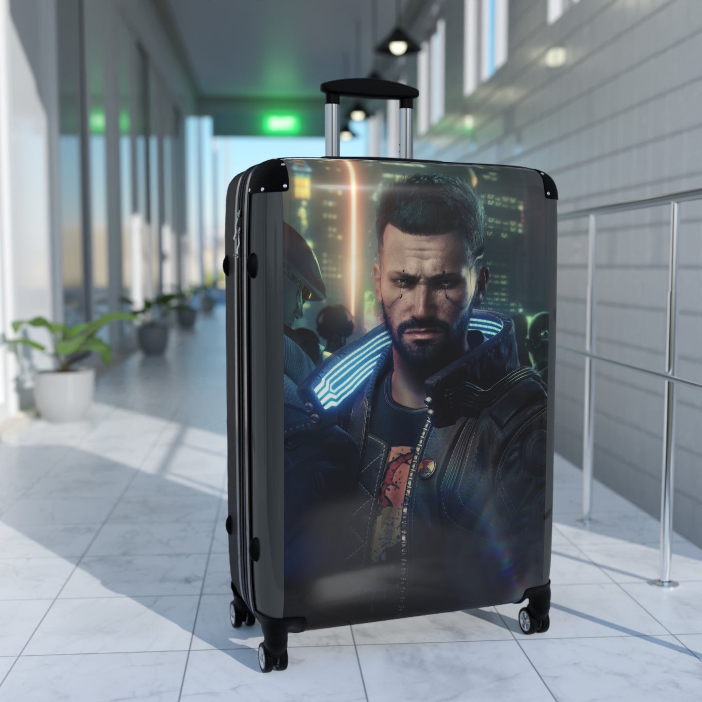Video Games Cyberpunk 2077 Male Carry-On Suitcase - Stylish Luggage for Travelers