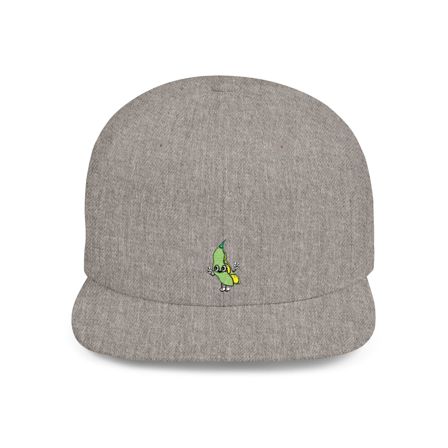 Icons Embroidered Bean Flat Bill Snapback – Lightweight, Custom Fit, Premium Quality