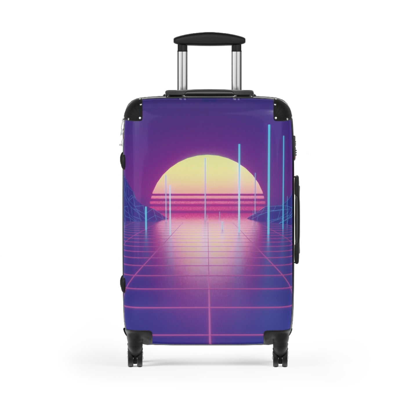 Abstract Retrowave Neon Art Carry-On Suitcase - Stylish Luggage for Travelers