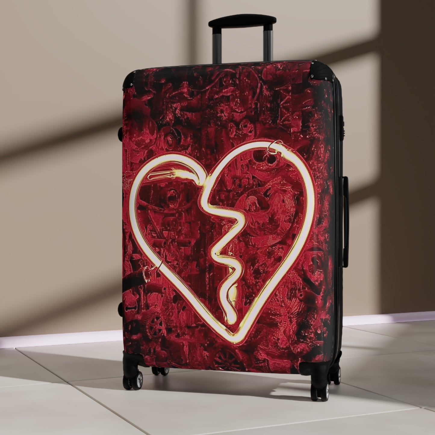 Love Broken Heart Art Carry-On Suitcase - Stylish Luggage for Travelers