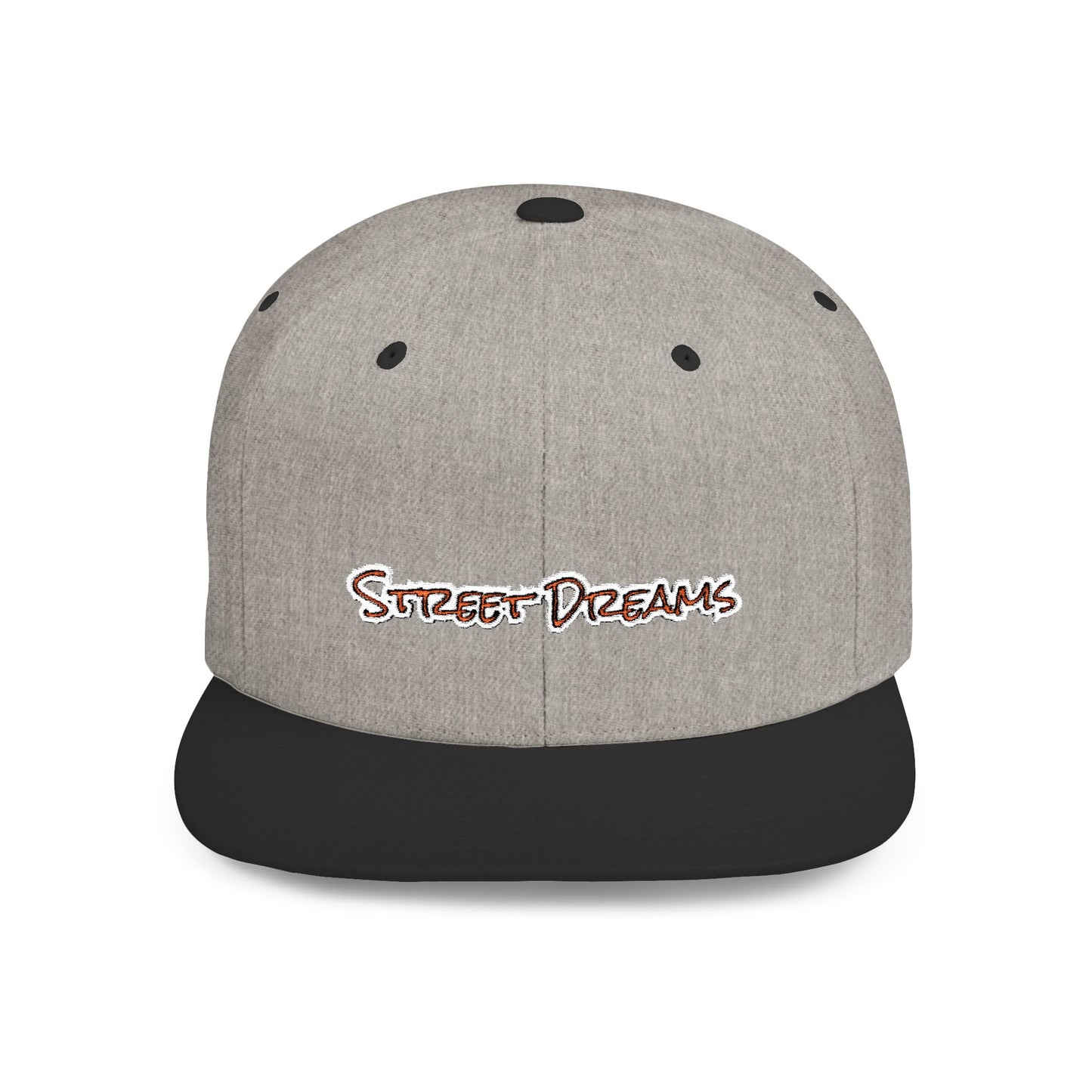 Text Street Dreams Flat Bill Snapback – Lightweight, Custom Fit, Premium Quality