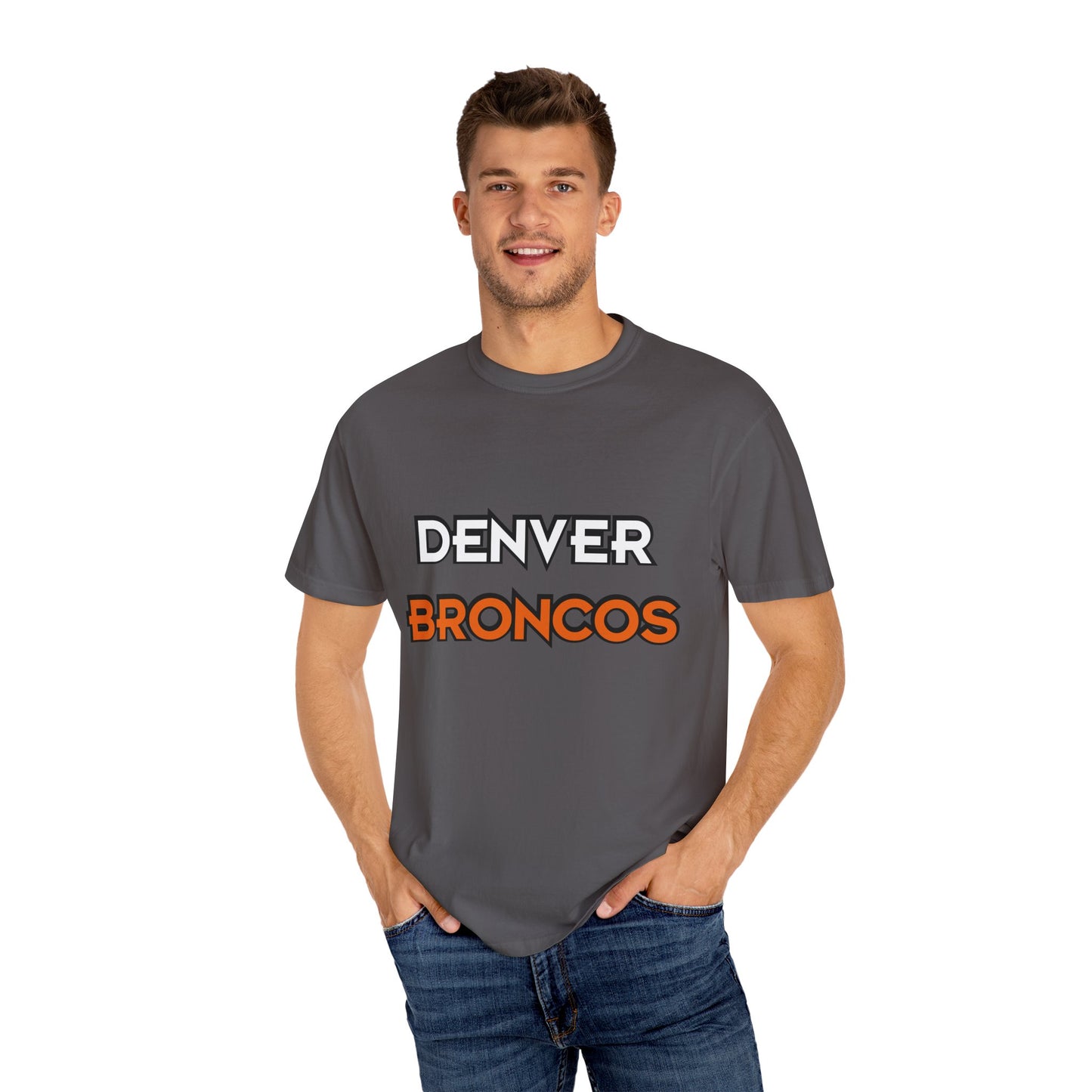 Denver Broncos Pride Garment-Dyed T-Shirt – Premium Cotton Tee for Customization
