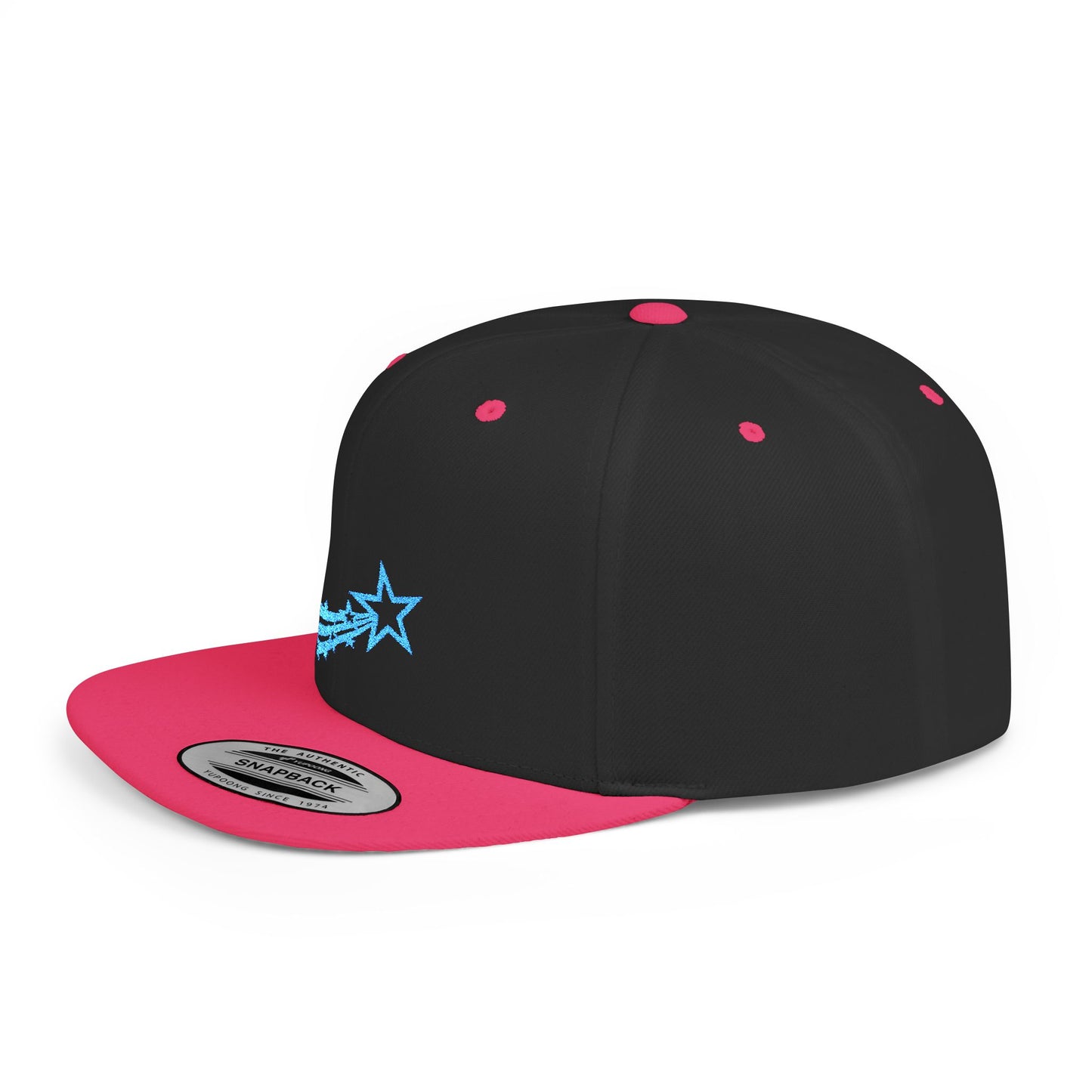Icons Embroidered Star Comet Flat Bill Snapback – Lightweight, Custom Fit, Premium Quality