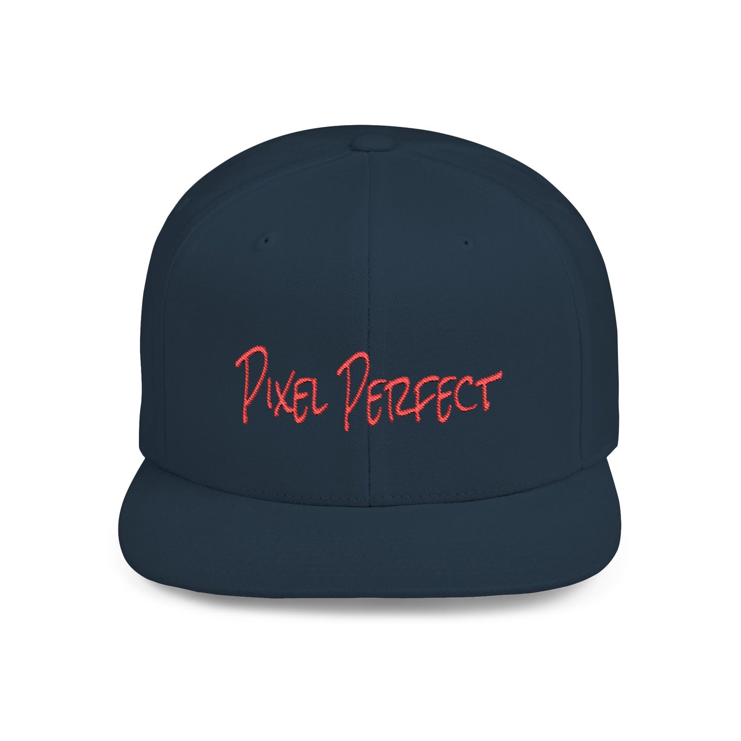 Text Pixel Perfect Flat Bill Snapback – Lightweight, Custom Fit, Premium Quality