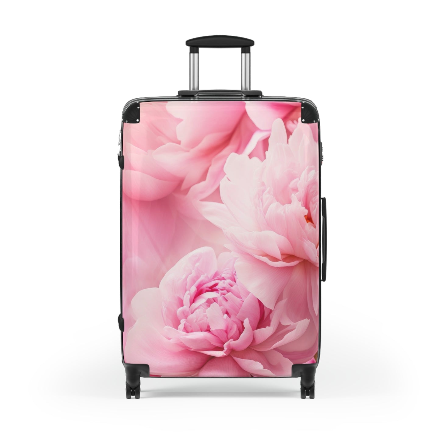 Nature Flowers Floral Pink Peony Art Carry-On Suitcase - Stylish Luggage for Travelers