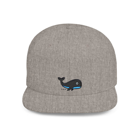 Icons Embroidered Whale Flat Bill Snapback – Lightweight, Custom Fit, Premium Quality