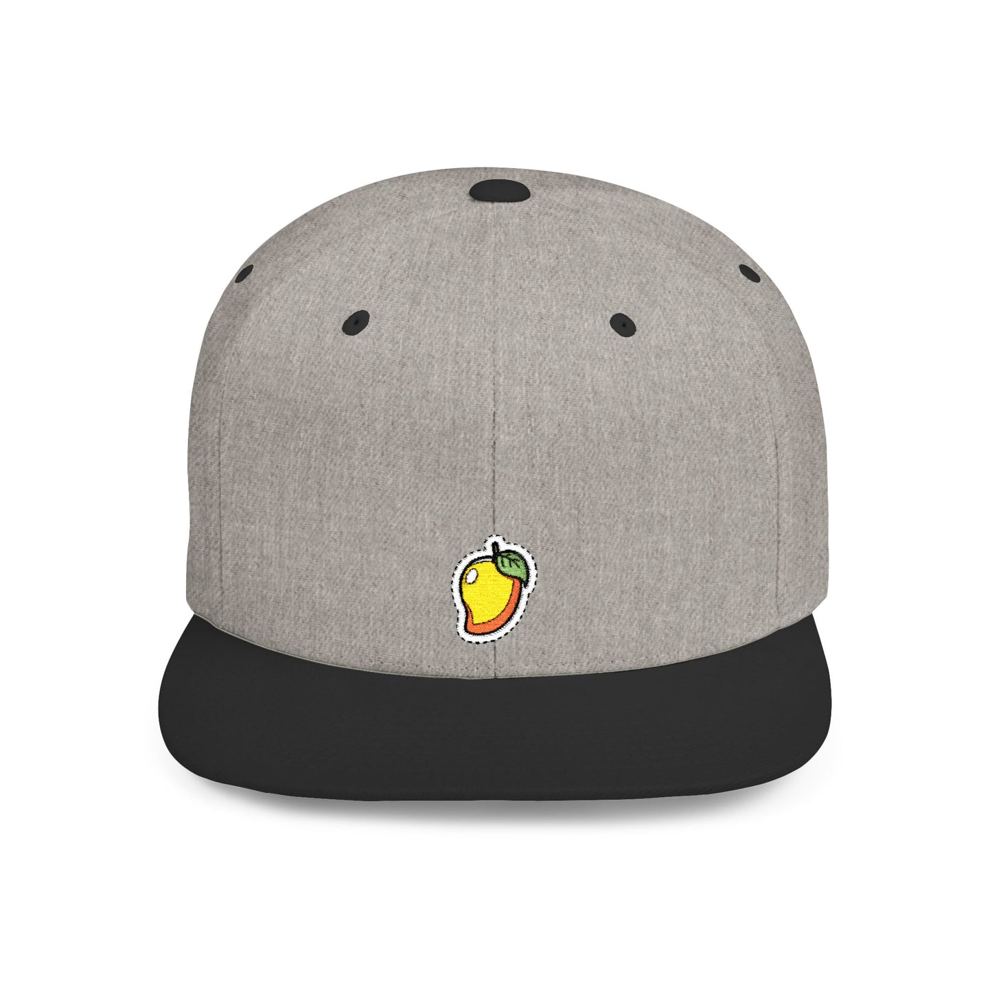 Icons Embroidered Mango Flat Bill Snapback – Lightweight, Custom Fit, Premium Quality
