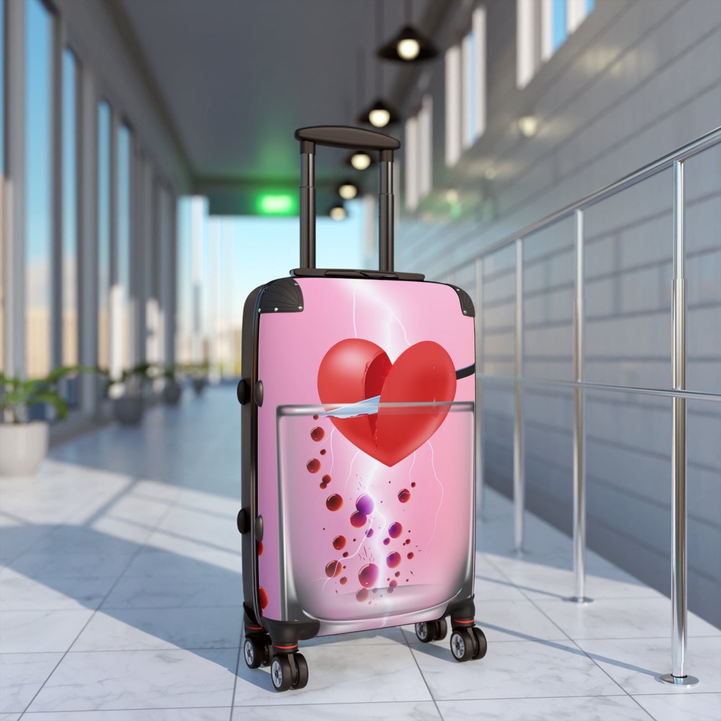 Love Broken Glass Heart Art Carry-On Suitcase - Stylish Luggage for Travelers