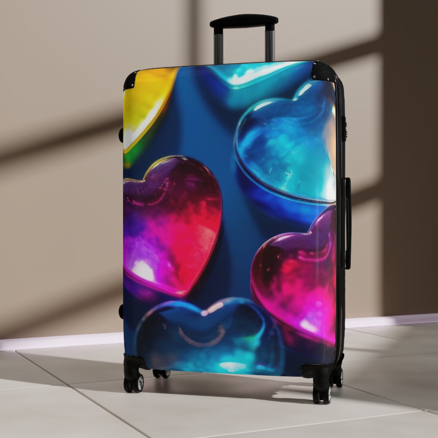 Love Heart 3D Art Carry-On Suitcase - Stylish Luggage for Travelers