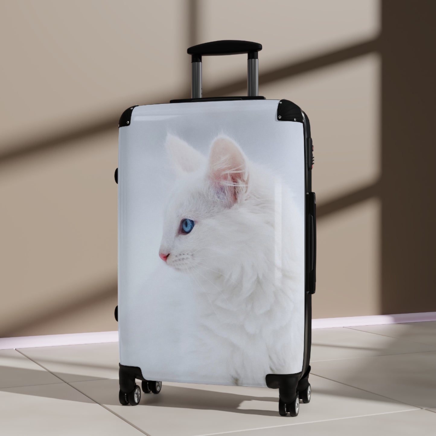 Animals Kitten White Carry-On Suitcase - Stylish Luggage for Travelers