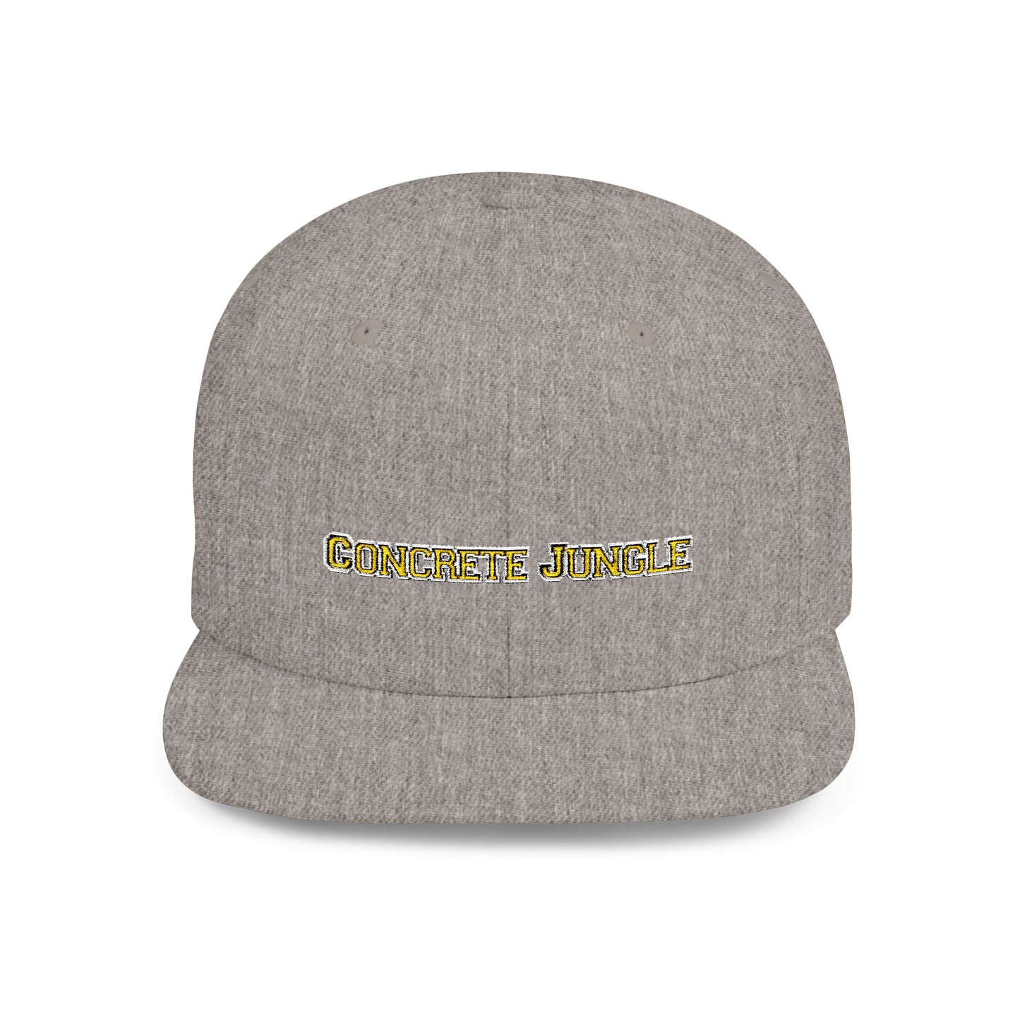 Text Concrete Jungle Flat Bill Snapback – Lightweight, Custom Fit, Premium Quality