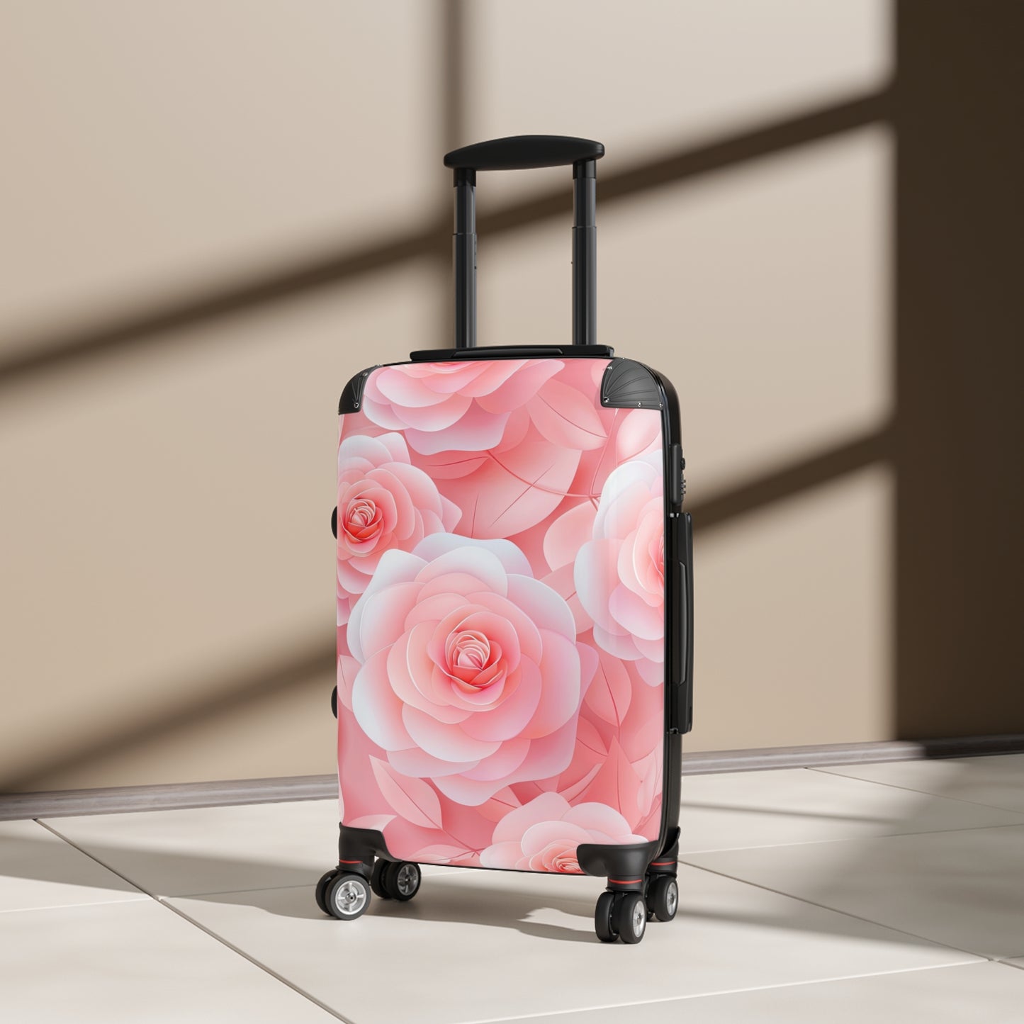 Nature Flowers Floral Pink Roses Art Carry-On Suitcase - Stylish Luggage for Travelers