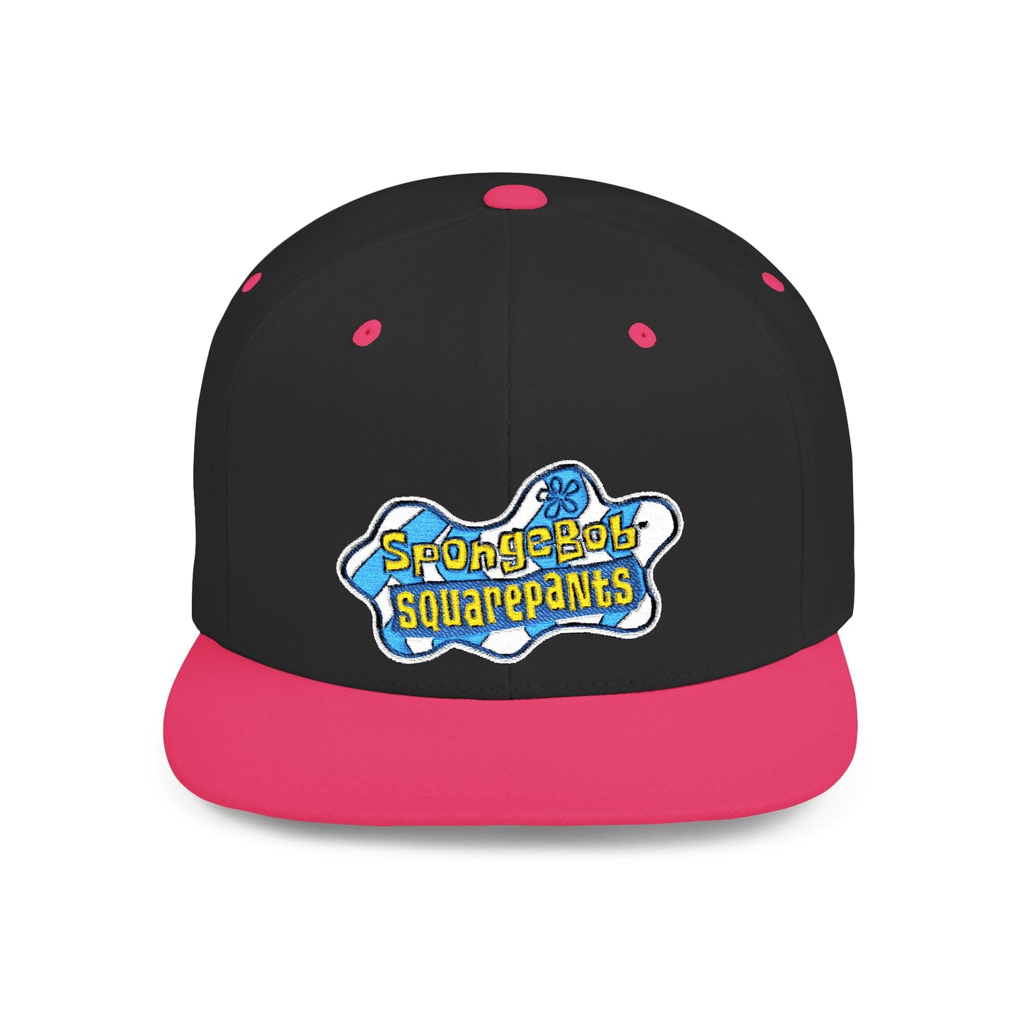 SpongeBob SquarePants Logo Flat Bill Snapback – Lightweight, Custom Fit, Premium Quality