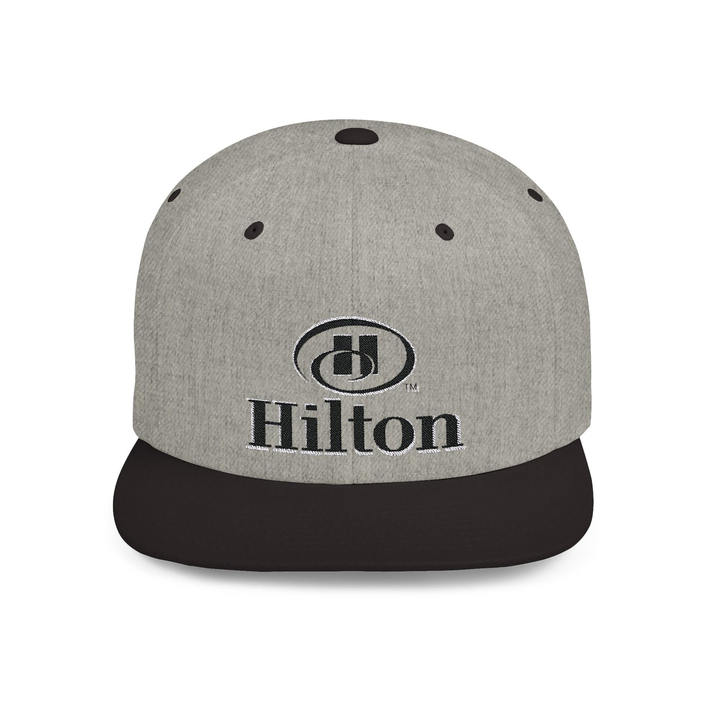 Hilton Black Logo Flat Bill Snapback – Lightweight, Custom Fit, Premium Quality