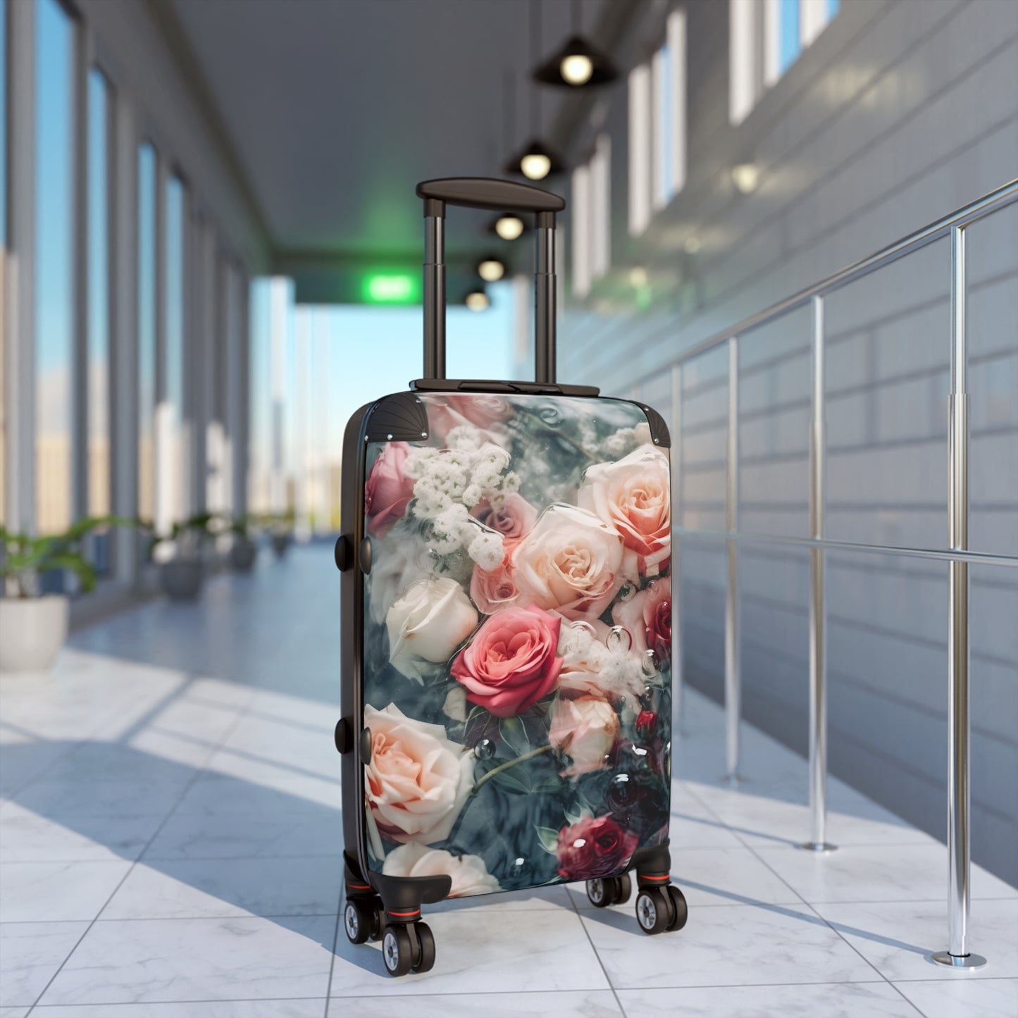 Nature Flowers Floral Water Art Carry-On Suitcase - Stylish Luggage for Travelers
