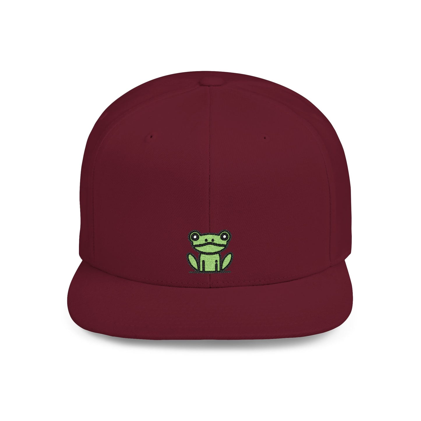 Icons Embroidered Frog Flat Bill Snapback – Lightweight, Custom Fit, Premium Quality