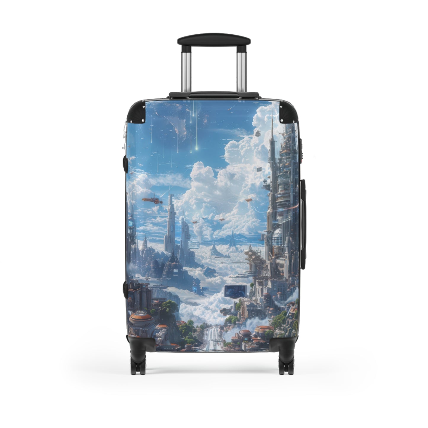 Nature Futuristic Cityscape Art Carry-On Suitcase - Stylish Luggage for Travelers