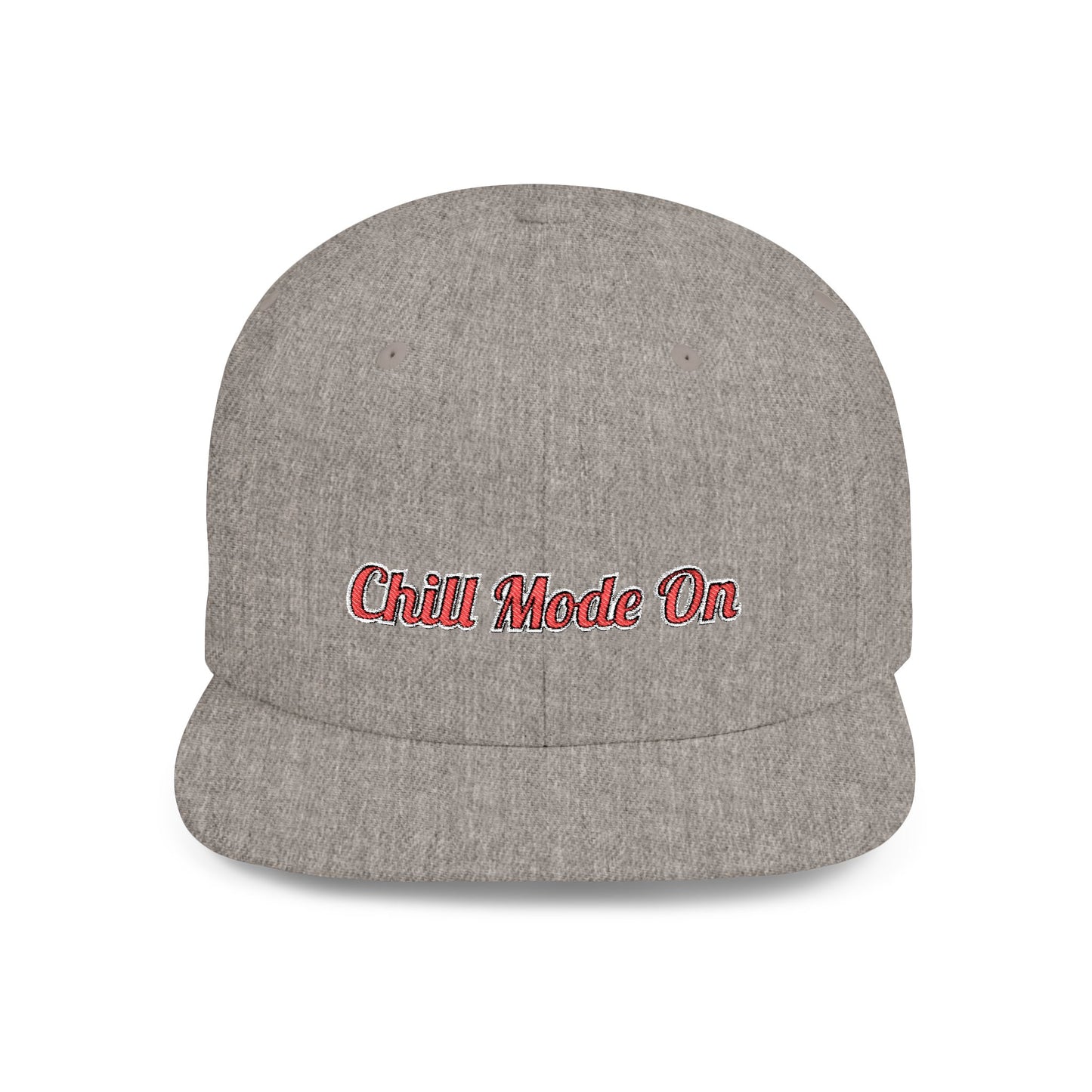 Text Chill Mode On Flat Bill Snapback – Lightweight, Custom Fit, Premium Quality