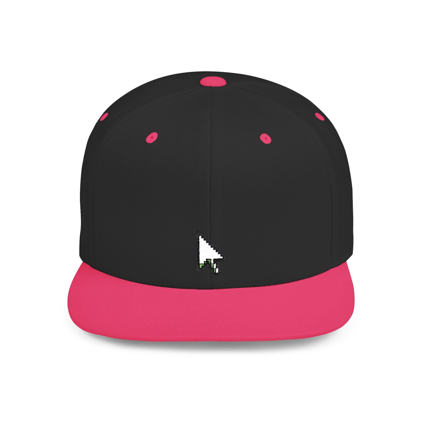 Copy of Icons Embroidered Pointer Flat Bill Snapback – Lightweight, Custom Fit, Premium Quality