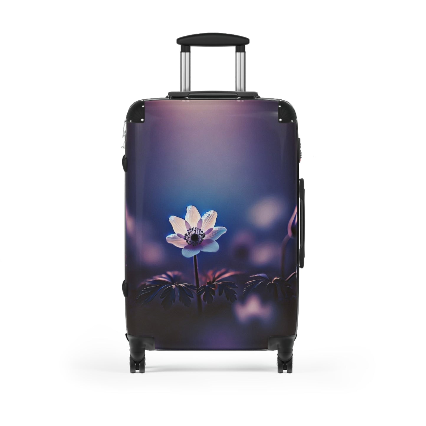 Nature Flowers Floral Blue and Pink Art Carry-On Suitcase - Stylish Luggage for Travelers