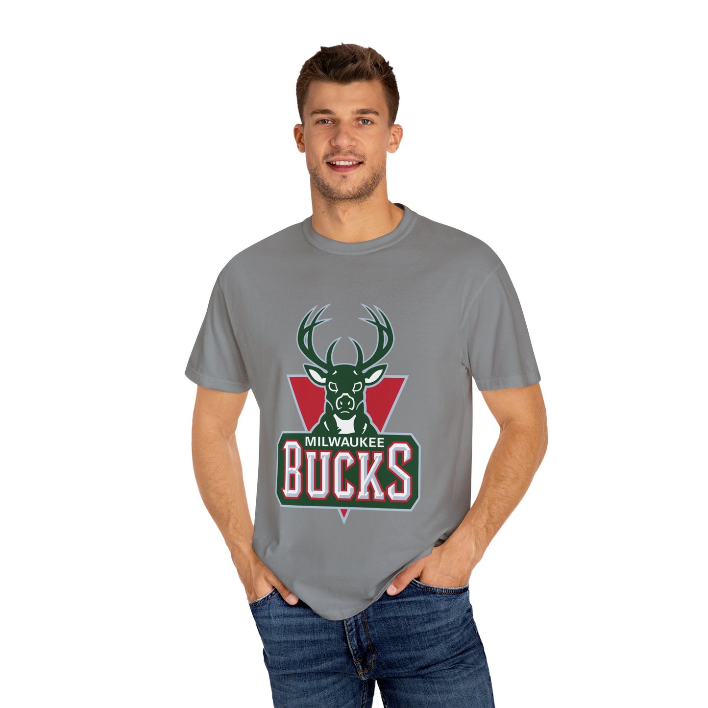 Milwaukee Bucks Strong Garment-Dyed T-Shirt – Premium Cotton Tee for Customization