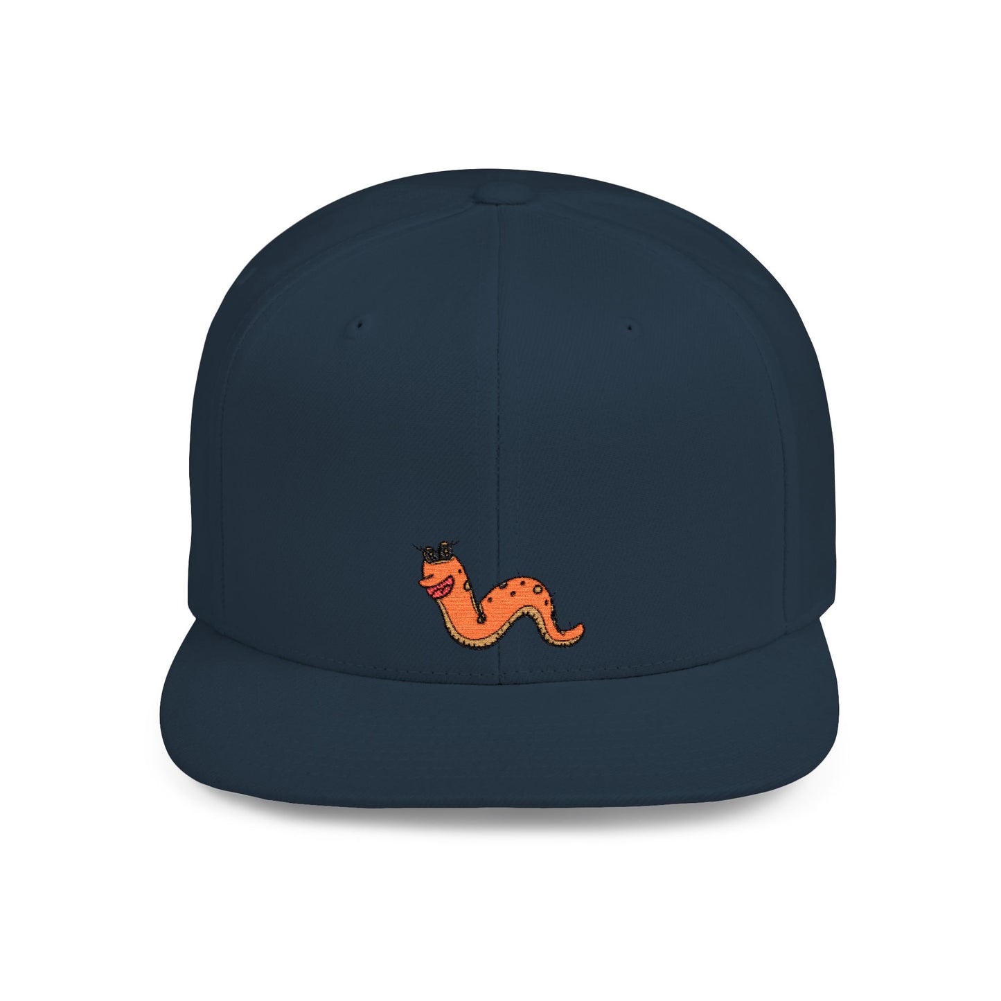 Icons Embroidered Yellow Worm Flat Bill Snapback – Lightweight, Custom Fit, Premium Quality