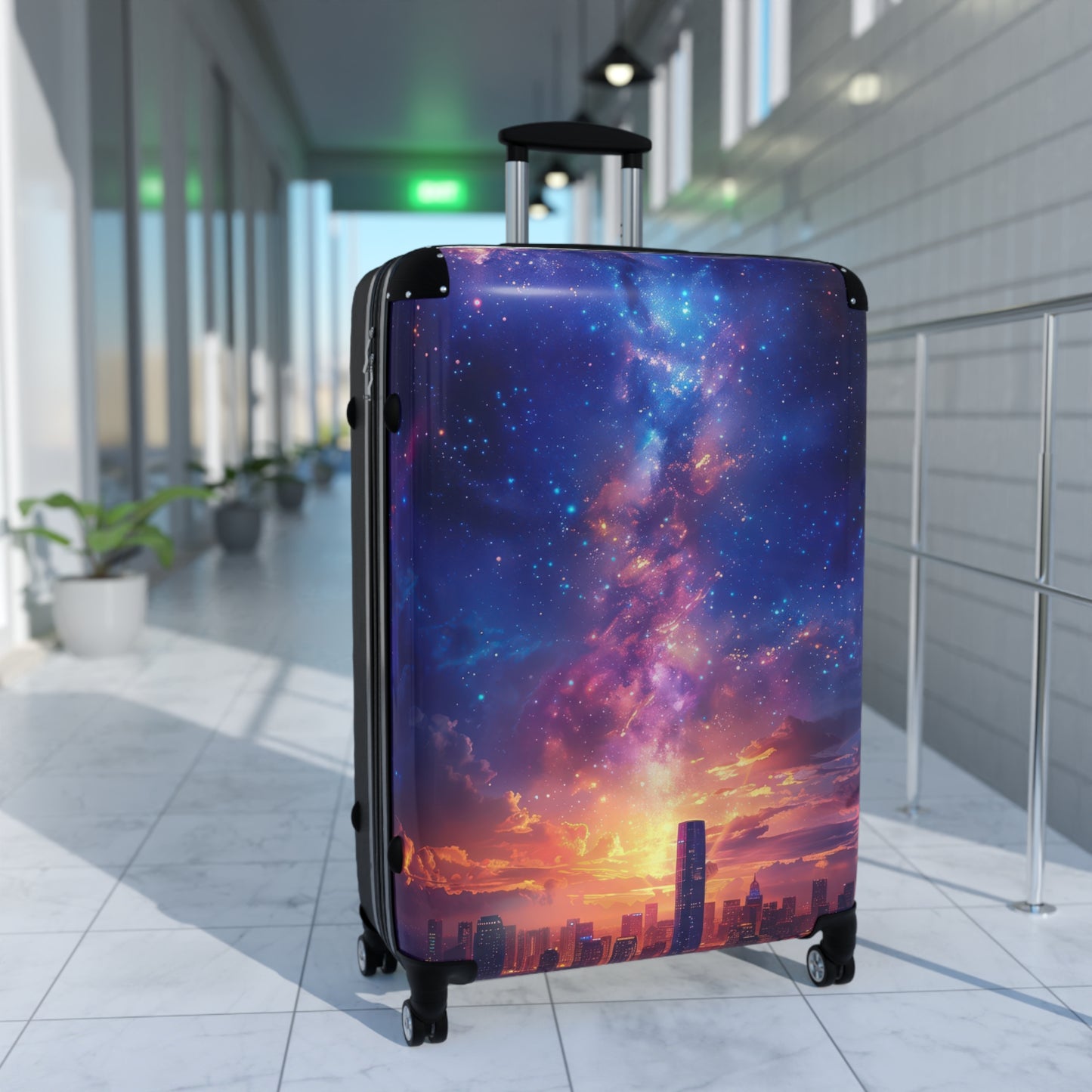 Nature Vibrant Cosmic Art Carry-On Suitcase - Stylish Luggage for Travelers