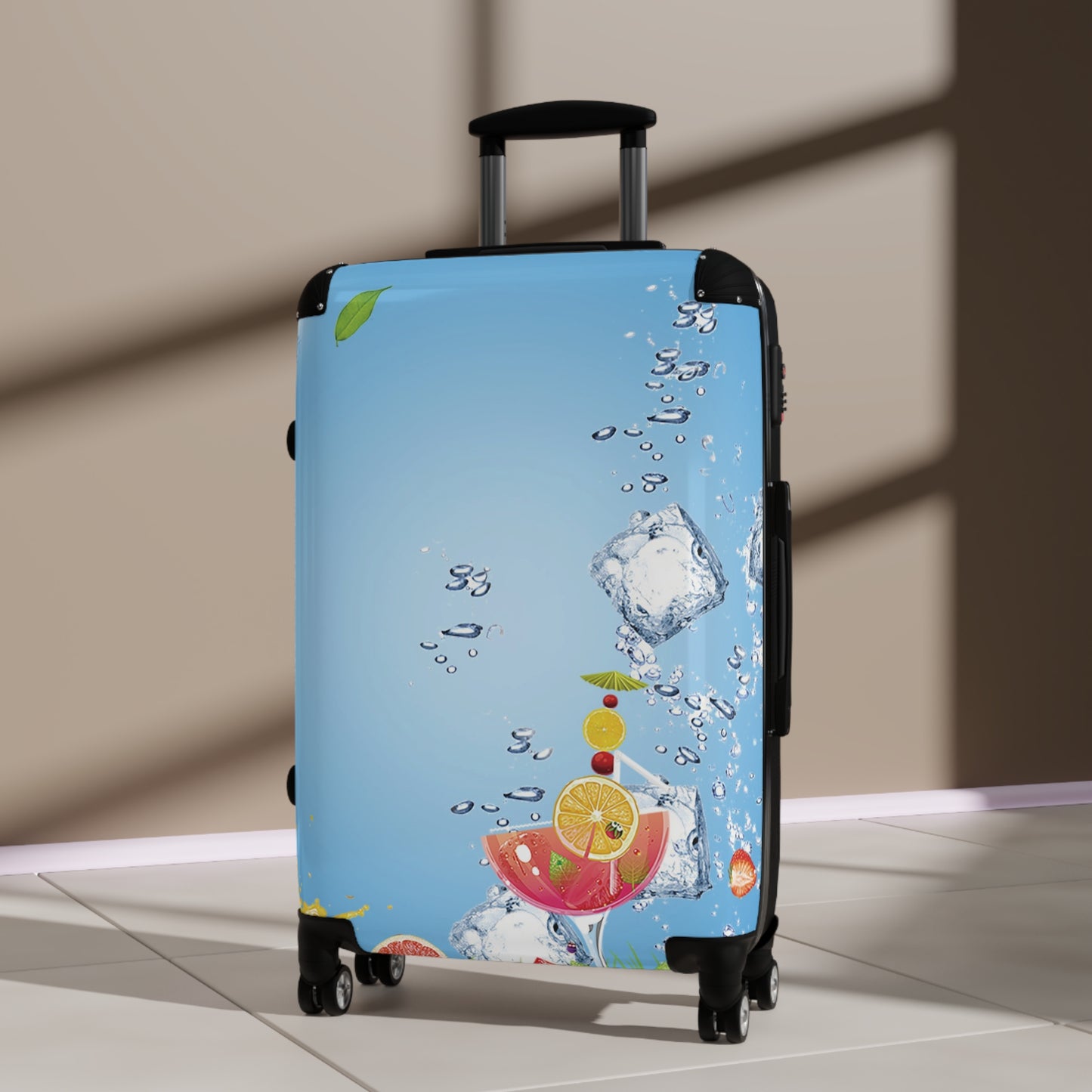 Nature Summer Iced Fruit Juice Art Carry-On Suitcase - Stylish Luggage for Travelers