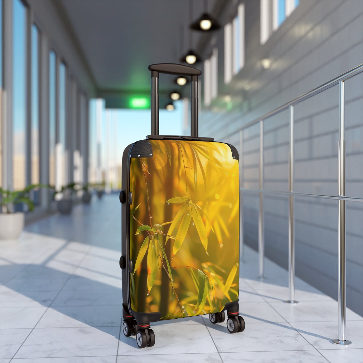 Nature Bamboo Leaves Art Carry-On Suitcase - Stylish Luggage for Travelers