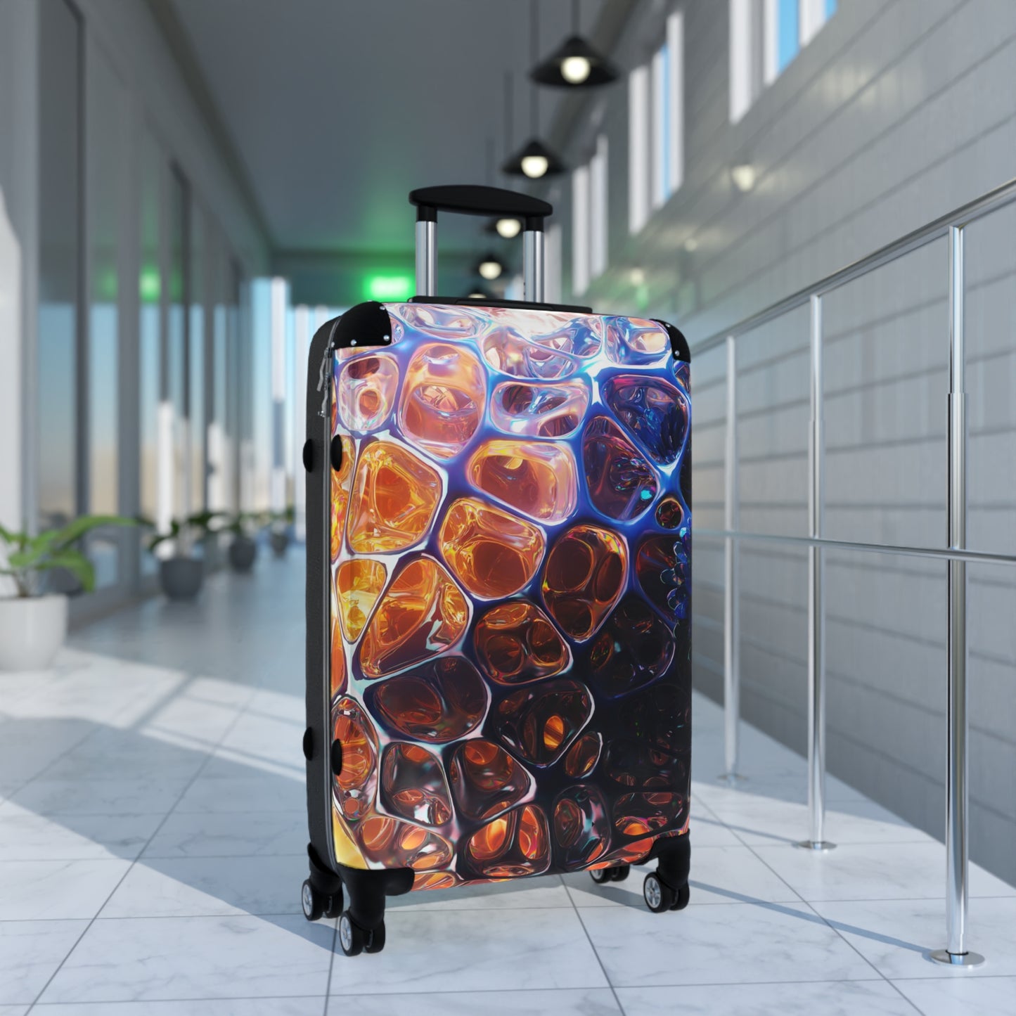 Love Heart Fire Art Carry-On Suitcase - Stylish Luggage for Travelers