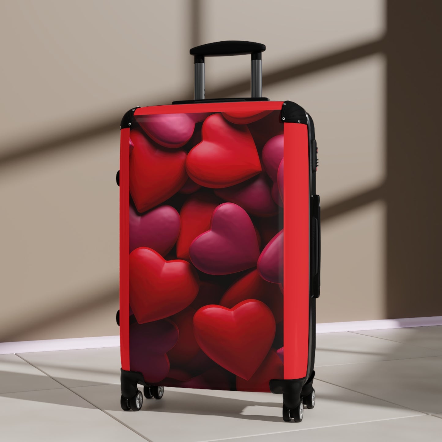 Love Heart Red Art Carry-On Suitcase - Stylish Luggage for Travelers