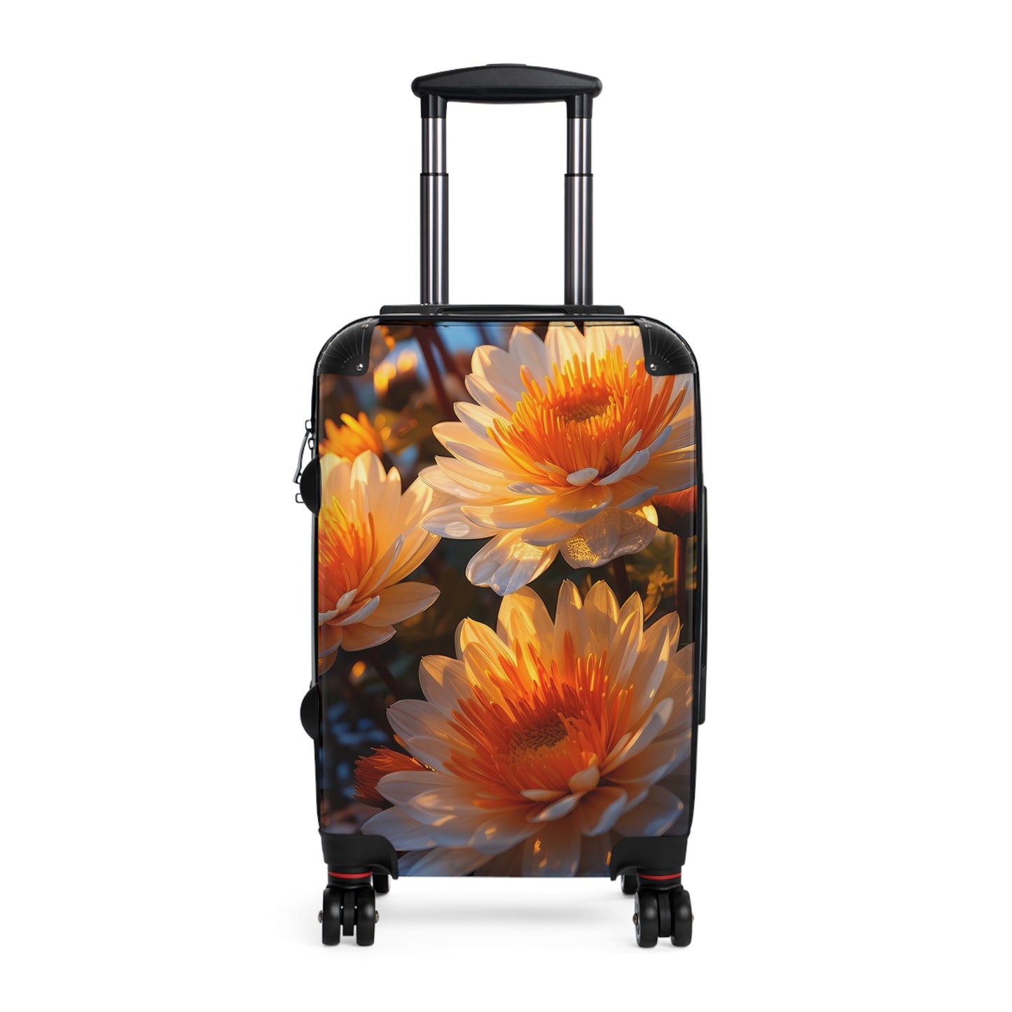 Nature Flowers Floral White Bloom Art Carry-On Suitcase - Stylish Luggage for Travelers