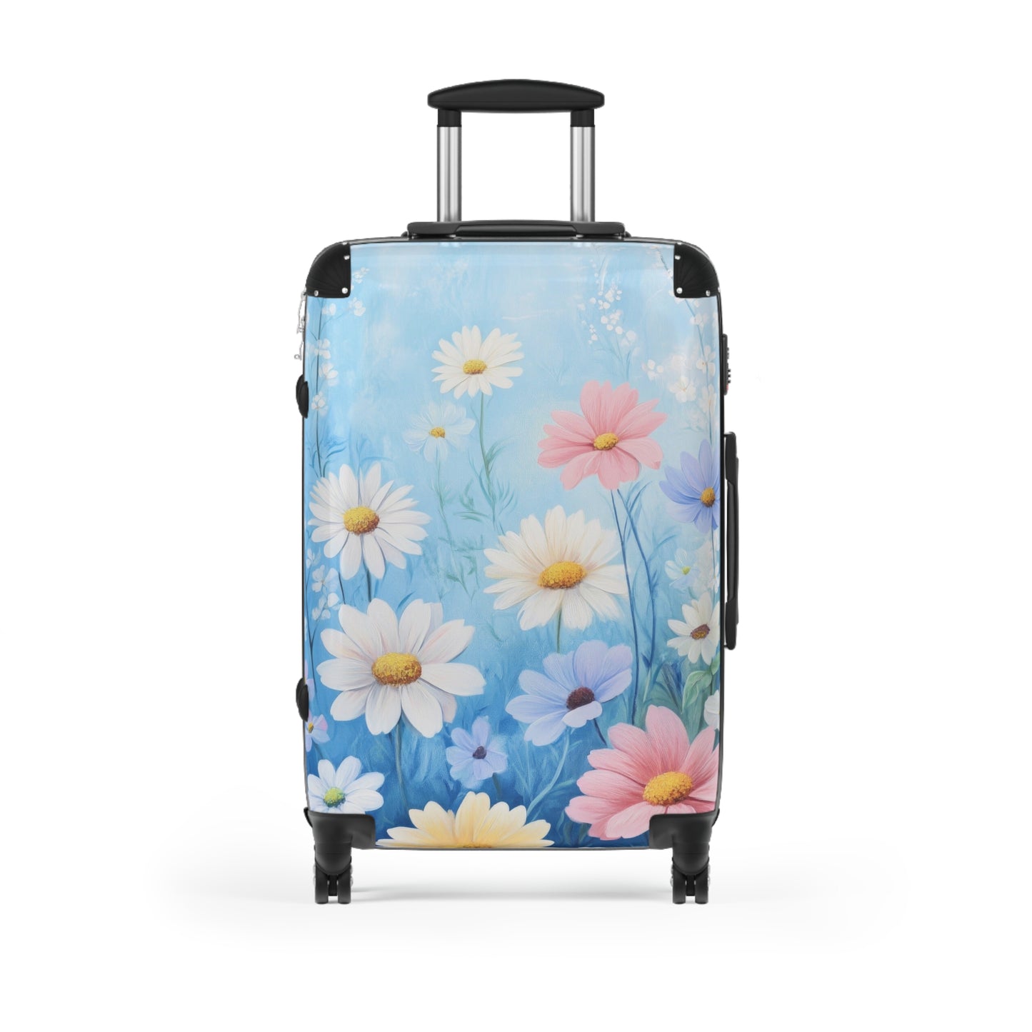 Nature Flowers Floral Vibrant Wild Flowers Painting Art Carry-On Suitcase - Stylish Luggage for Travelers