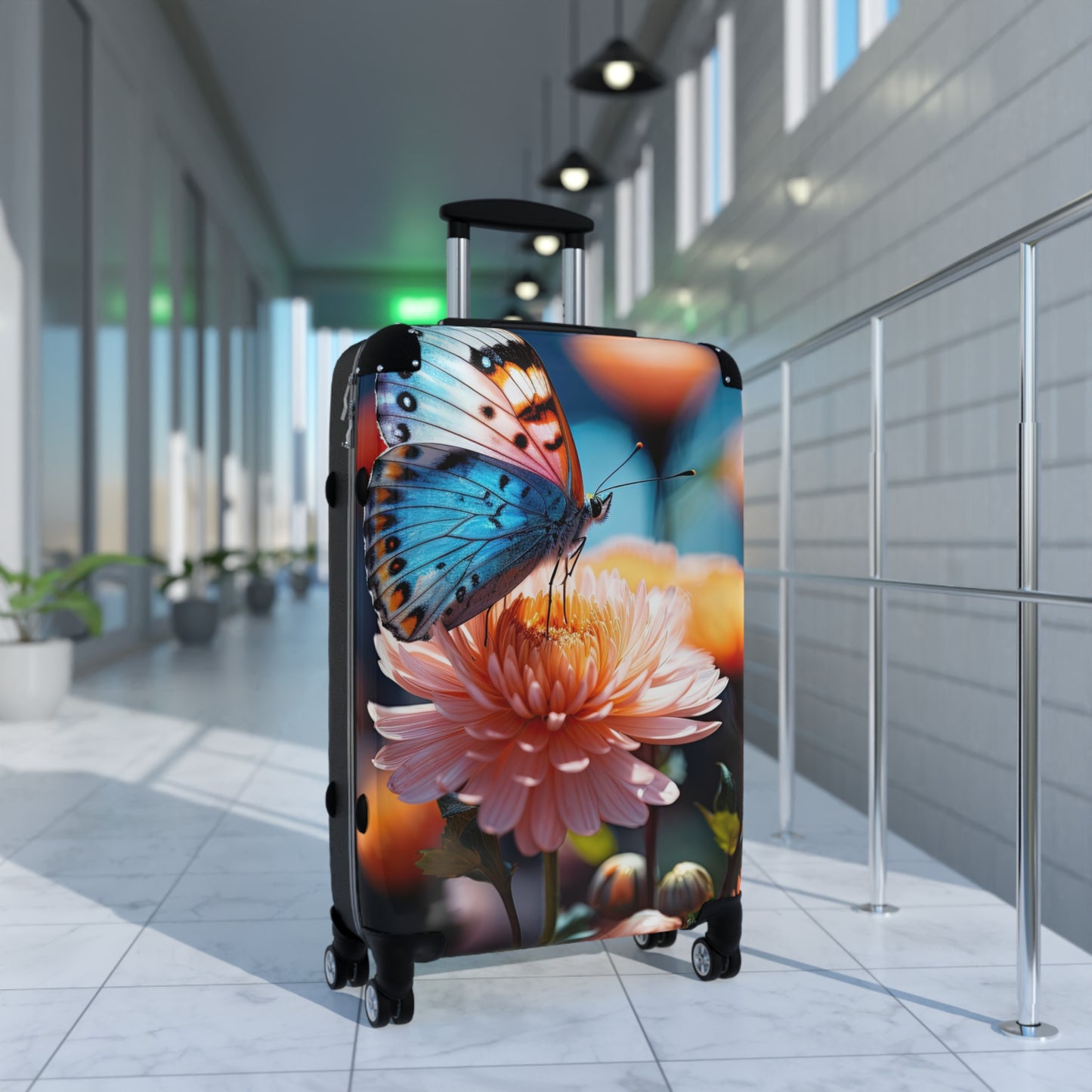 Nature Butterflies Floral On Flowers Art Carry-On Suitcase - Stylish Luggage for Travelers