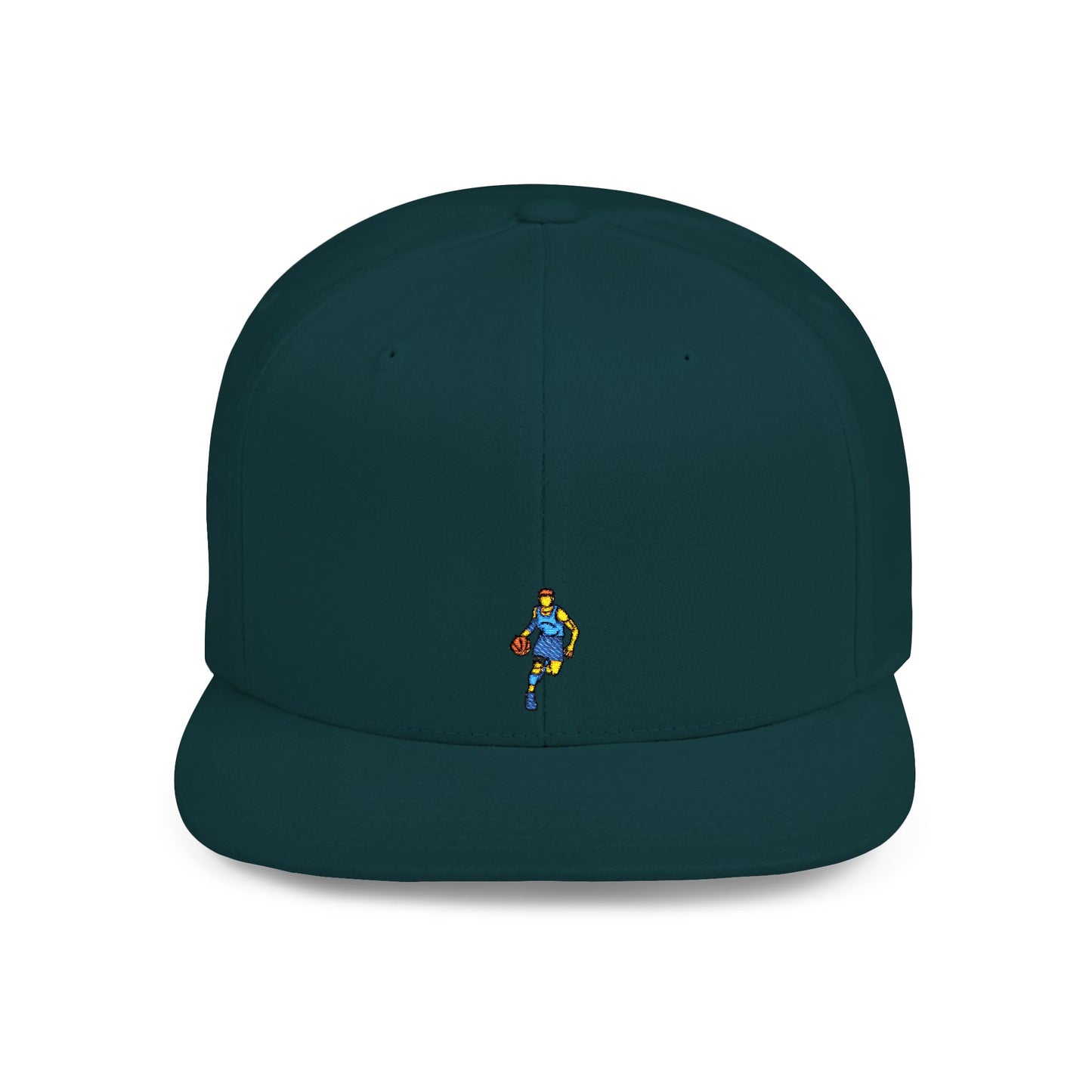 Icons Embroidered Basketball Player On Cat Flat Bill Snapback – Lightweight, Custom Fit, Premium Quality