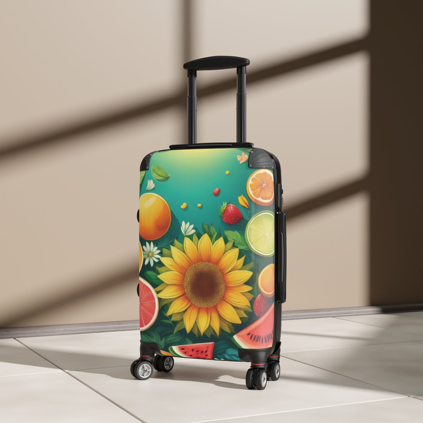 Nature Summer Fruits Flower Carry-On Suitcase - Stylish Luggage for Travelers
