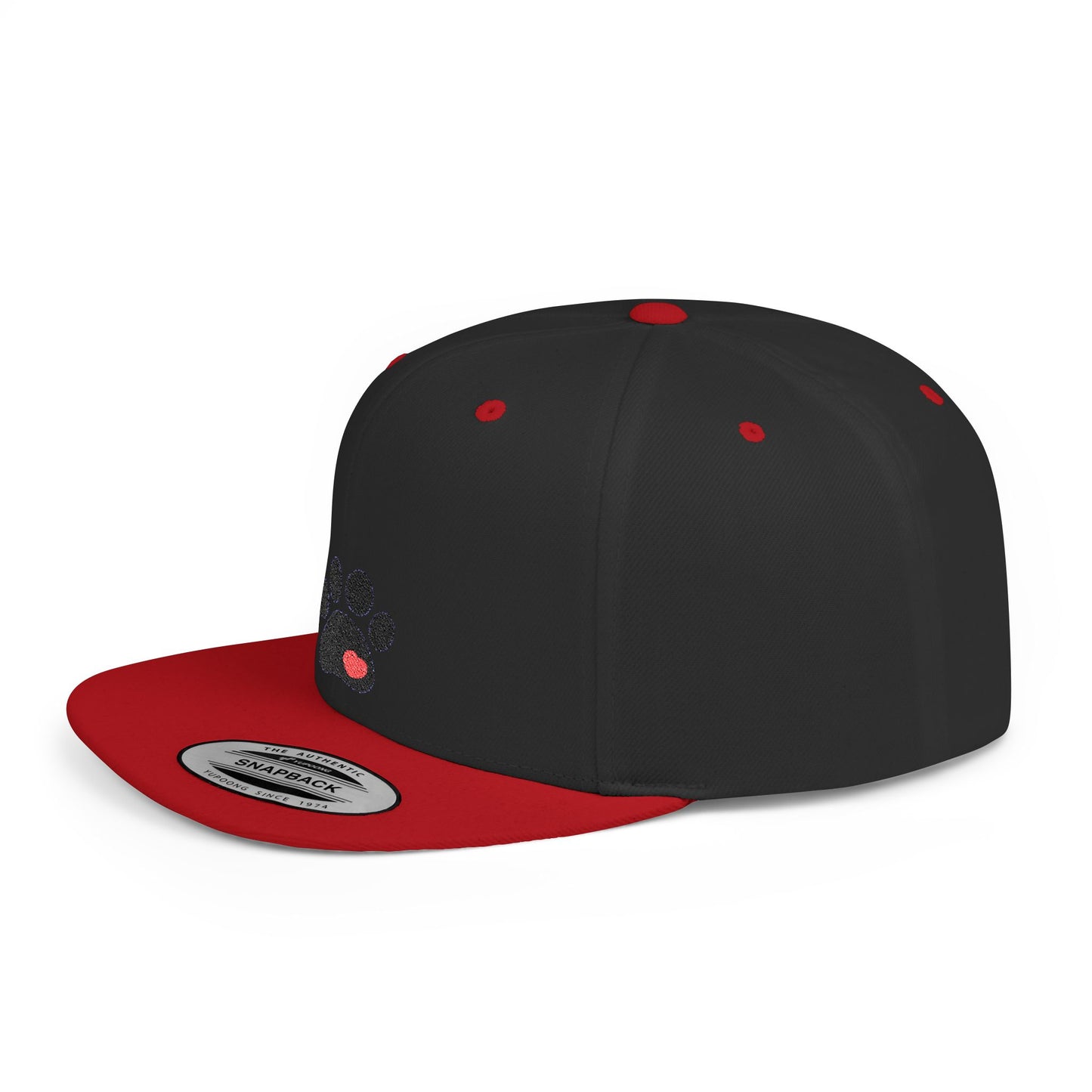 Icons Embroidered Foot Print Flat Bill Snapback – Lightweight, Custom Fit, Premium Quality