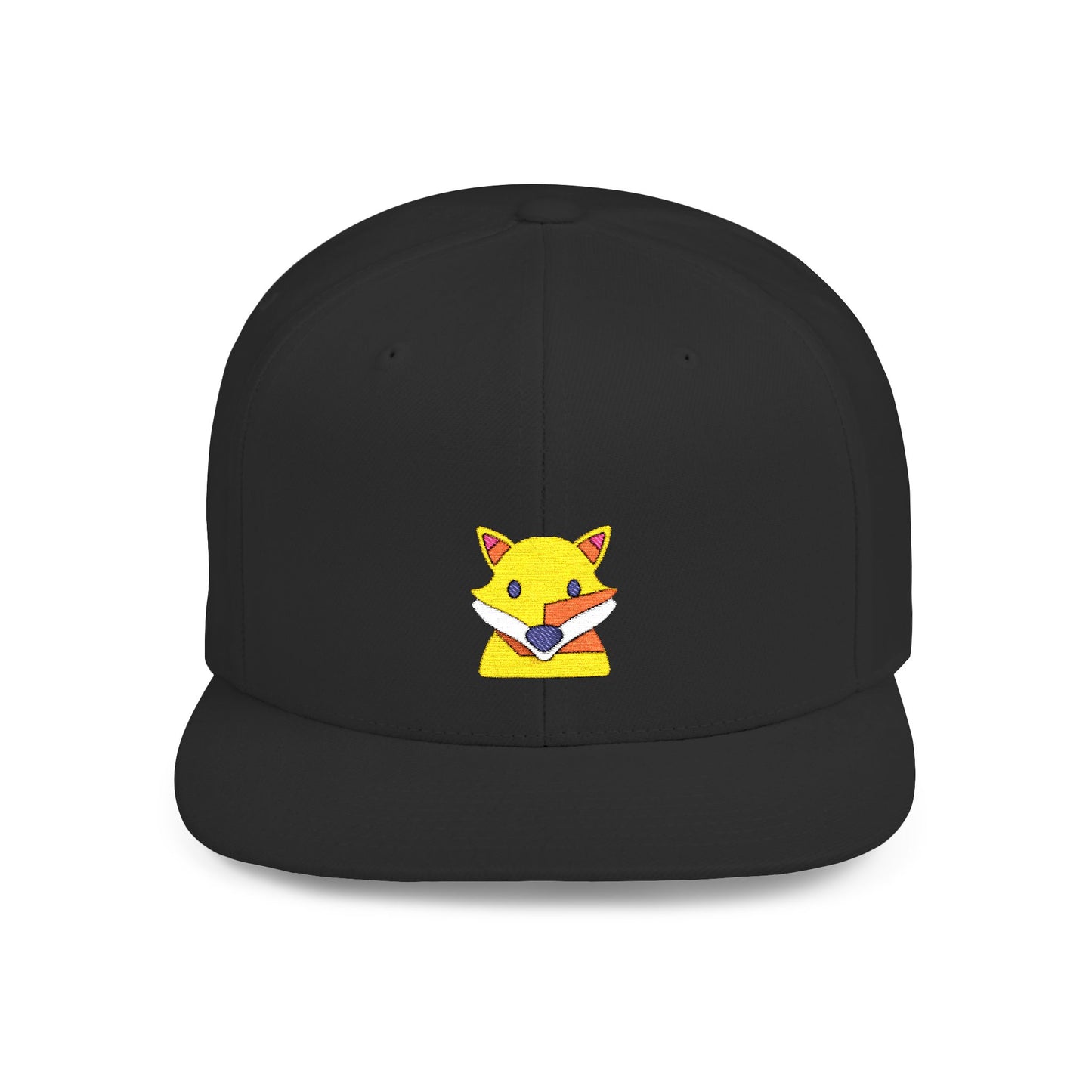 Icons Embroidered Fox Flat Bill Snapback – Lightweight, Custom Fit, Premium Quality