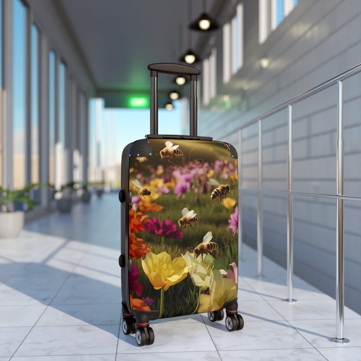 Nature Garden Bees Art Carry-On Suitcase - Stylish Luggage for Travelers
