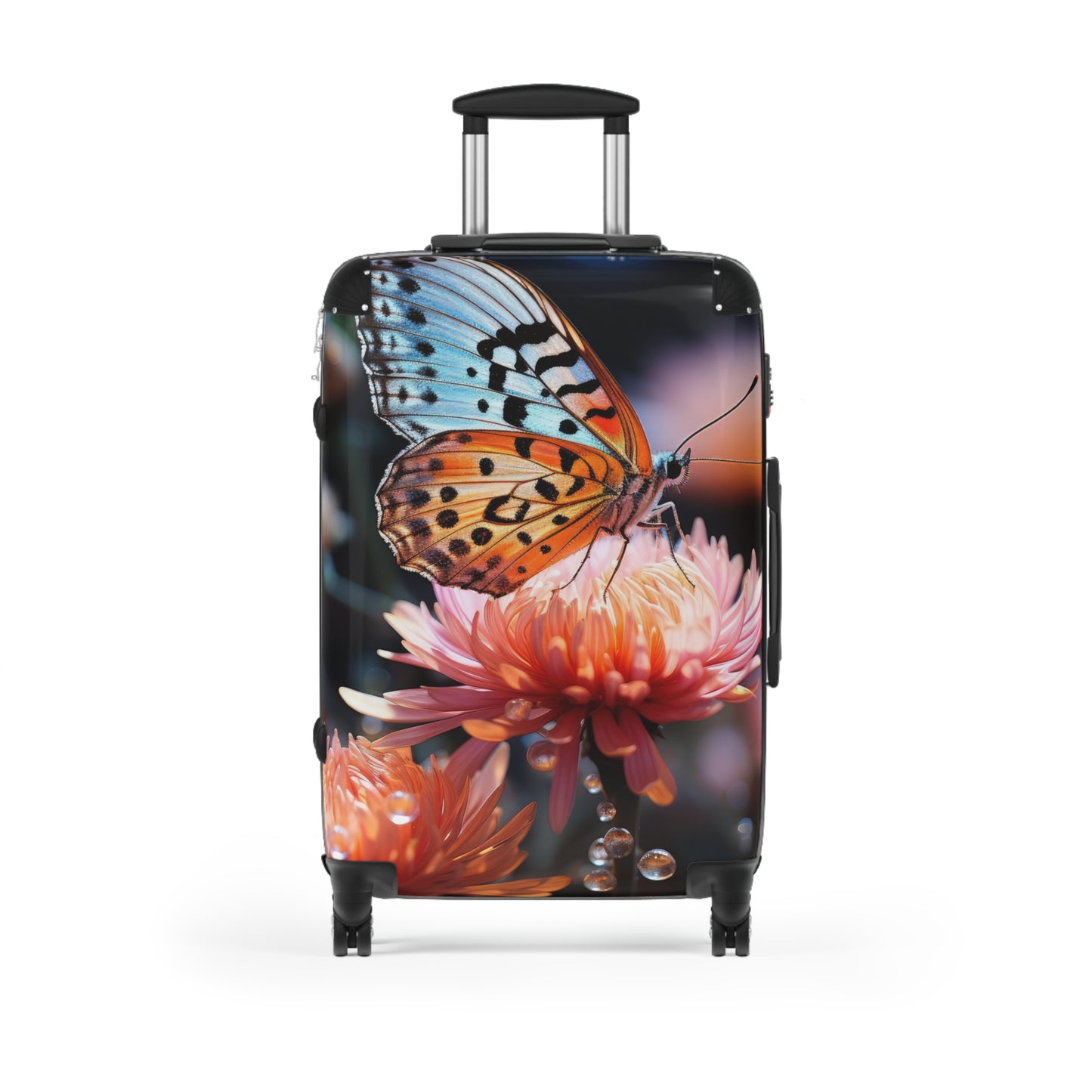 Nature Butterflies Floral On Flowers Art Carry-On Suitcase - Stylish Luggage for Travelers