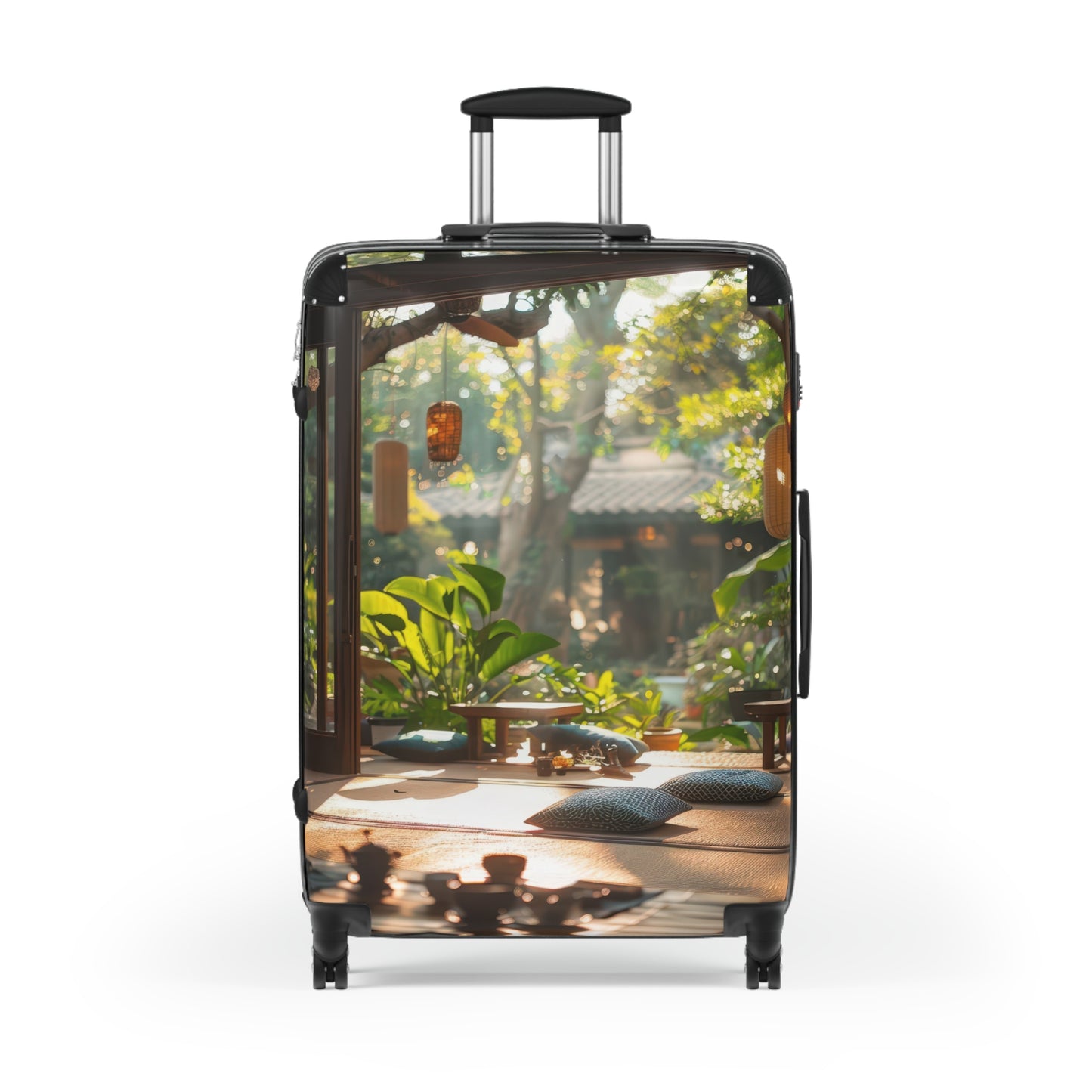 Nature Tea Serene Art Carry-On Suitcase - Stylish Luggage for Travelers