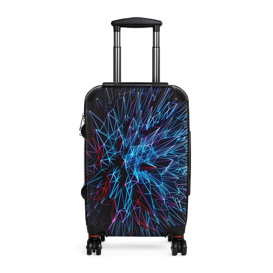 Abstract Polygon Carry-On Suitcase - Stylish Luggage for Travelers