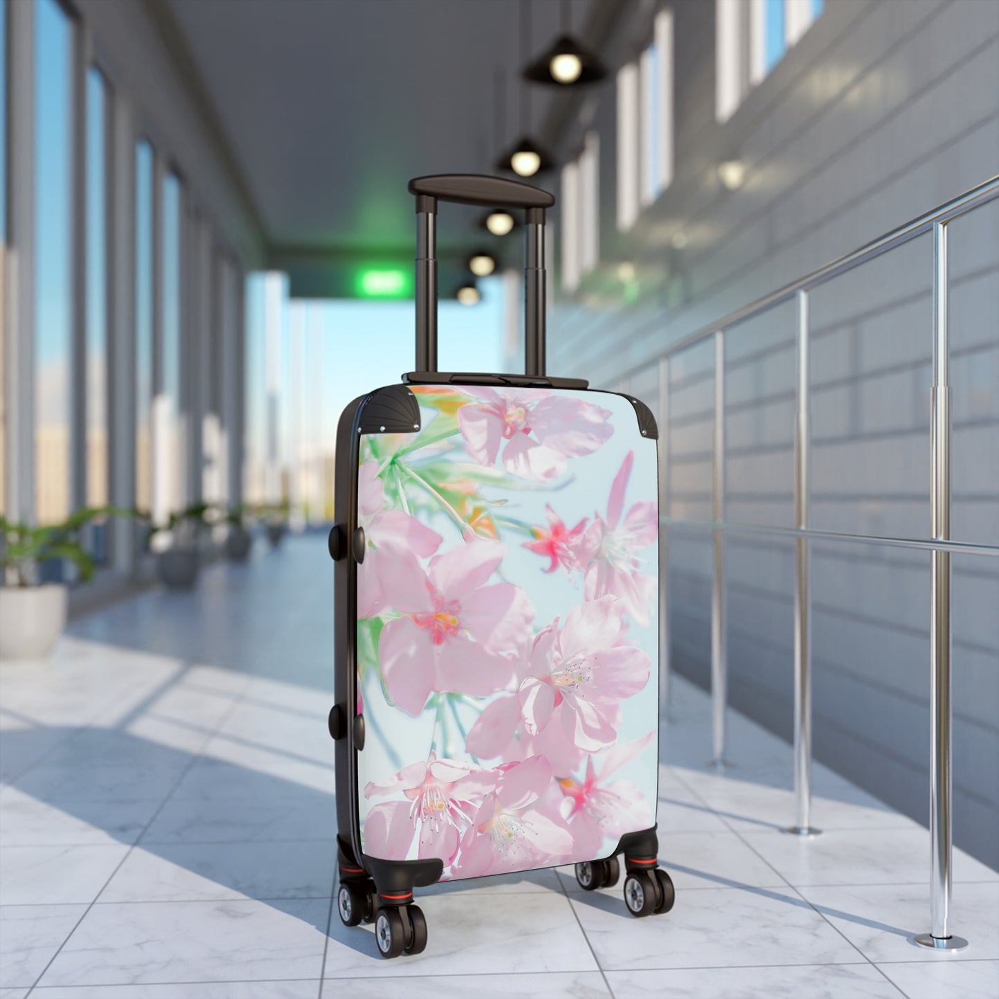 Nature Flowers Floral Green Leaf Art Carry-On Suitcase - Stylish Luggage for Travelers